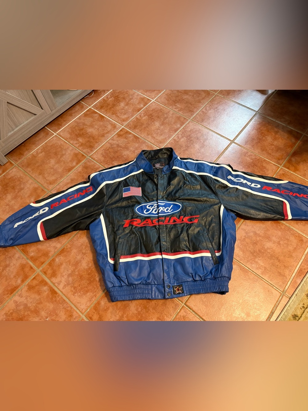 Ford Racing Men’s Blue & Black Racing Jacket 4xl nascar